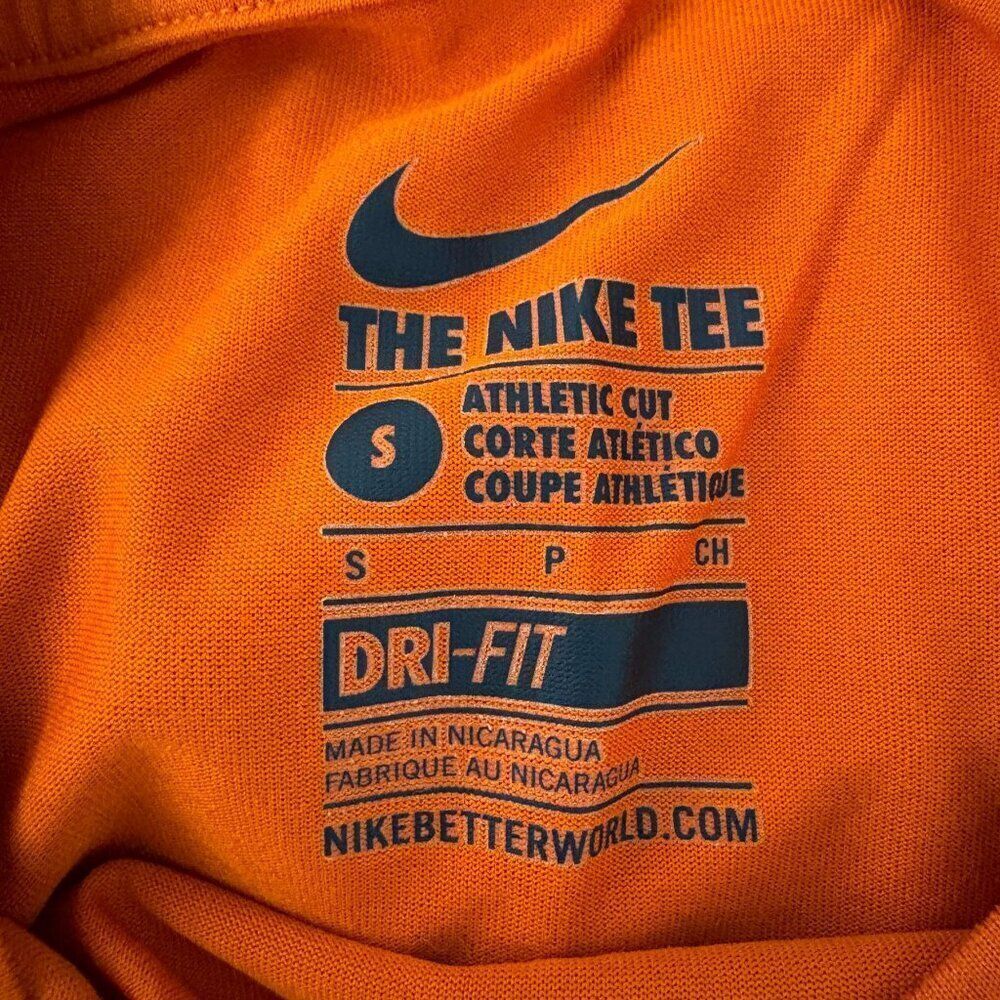 Nike Dri-Fit Orange Tee Short Sleeve Size Small - Picture 5 of 6